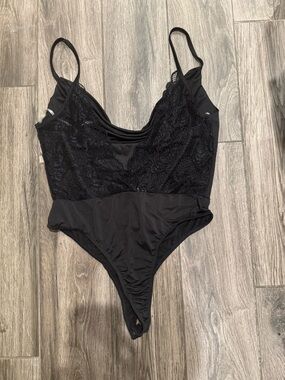 Fashion Nova Black "Love Me Always" Bodysuit